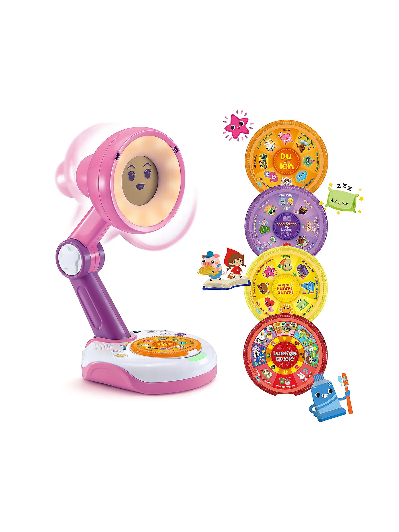 VTECH | Funny Sunny, die interaktive Lampen-Freundin Pink | 